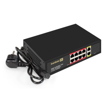 Коммутатор неуправляемый EXEGATE EDGS-1010D.8POE-120W